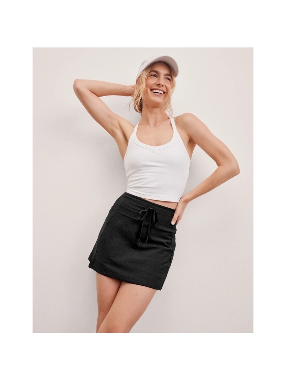 Beyond Yoga Go Pocket Skort Black Skirt Built In Shorts Athletic Tennis